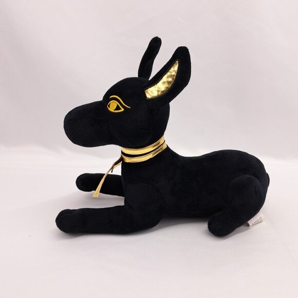 Anubis The Afterlife Egyptian Ancient God Black And Gold Plush Stuffed Animal - Picture 2 of 15